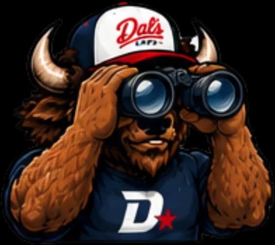 Brutus looking through binoculars
