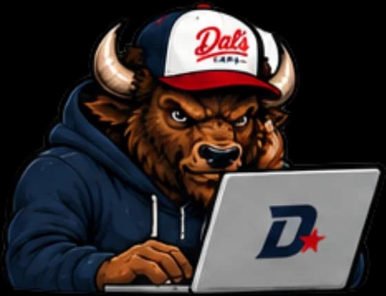 Brutus working on a laptop